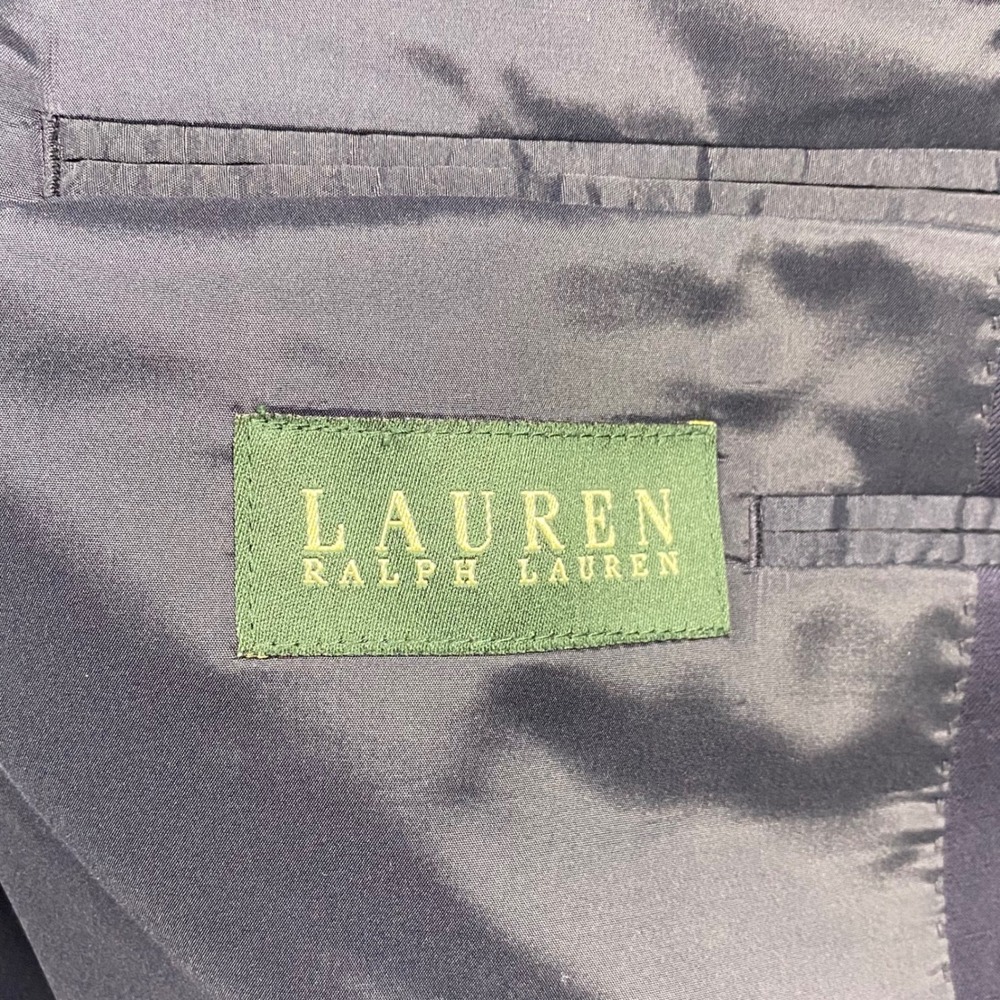 Lauren Ralph Lauren Mens 44L Navy Blue 100% Wool Blazer Gold Crown Buttons 44 L - Picture 5 of 15